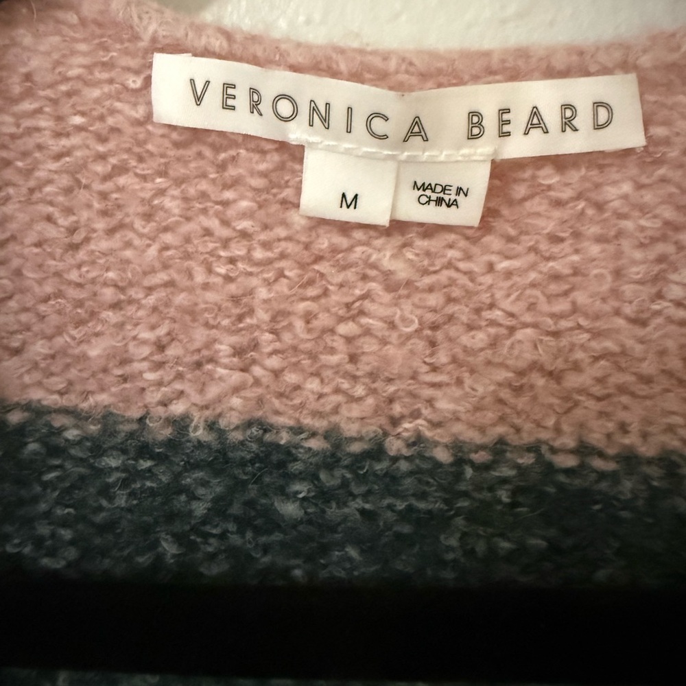 Veronica Beard Pink and Green Striped Cardigan - Picture 2 of 6